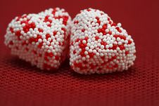 Two Valentine Hearts Candy Royalty Free Stock Photo Two Valentine Hearts Candy Royalty Free Stock Photo