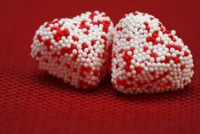 Two Valentine Hearts Candy Royalty Free Stock Image Two Valentine Hearts Candy Royalty Free Stock Image