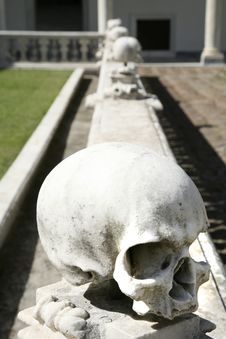 Balustrade With Skulls Stock Photography Balustrade With Skulls Stock Photography