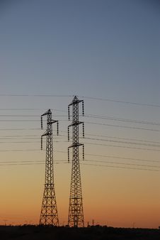 Electrical Sunset Royalty Free Stock Image