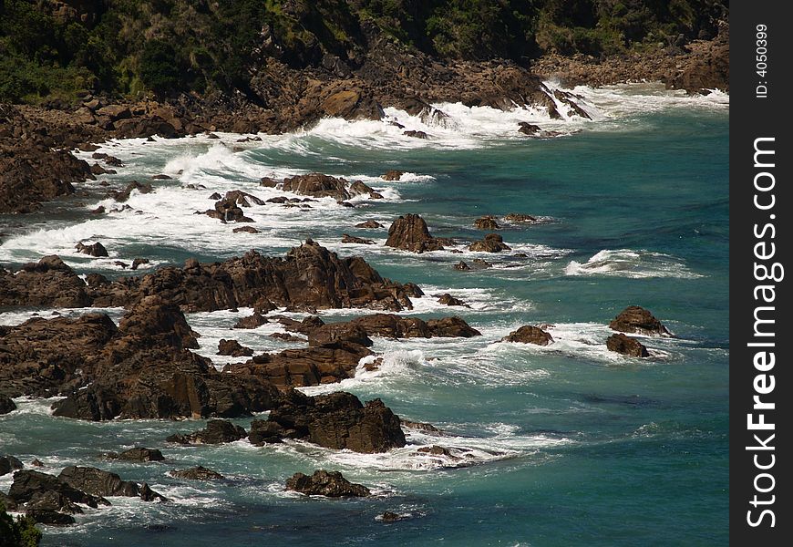 The Great Ocean Road in Australia, close up  of rocks.