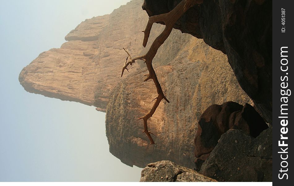 Hand of Fatima - rock near village Hombori.