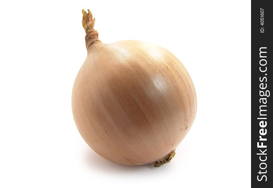 Bulb onion on a white background