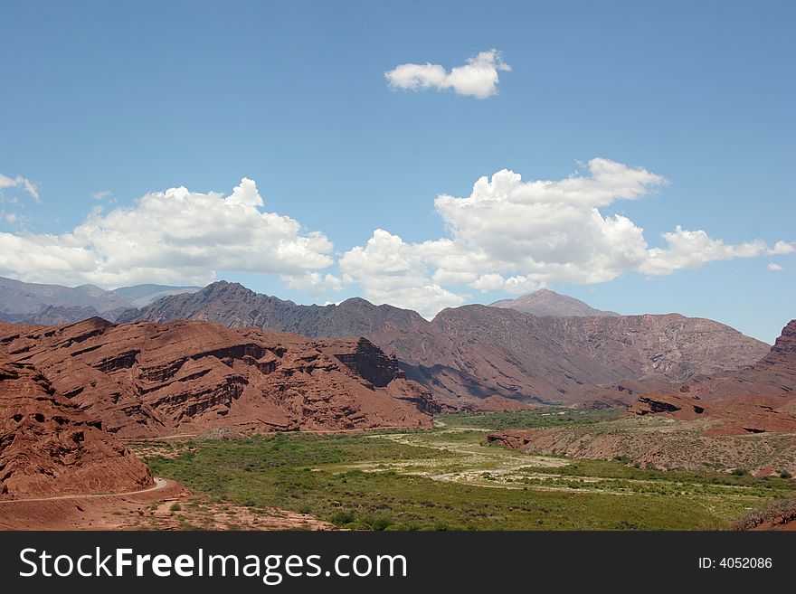 Overlooking part of the Quebrada en Cafayate, Salta, Argentina. Overlooking part of the Quebrada en Cafayate, Salta, Argentina