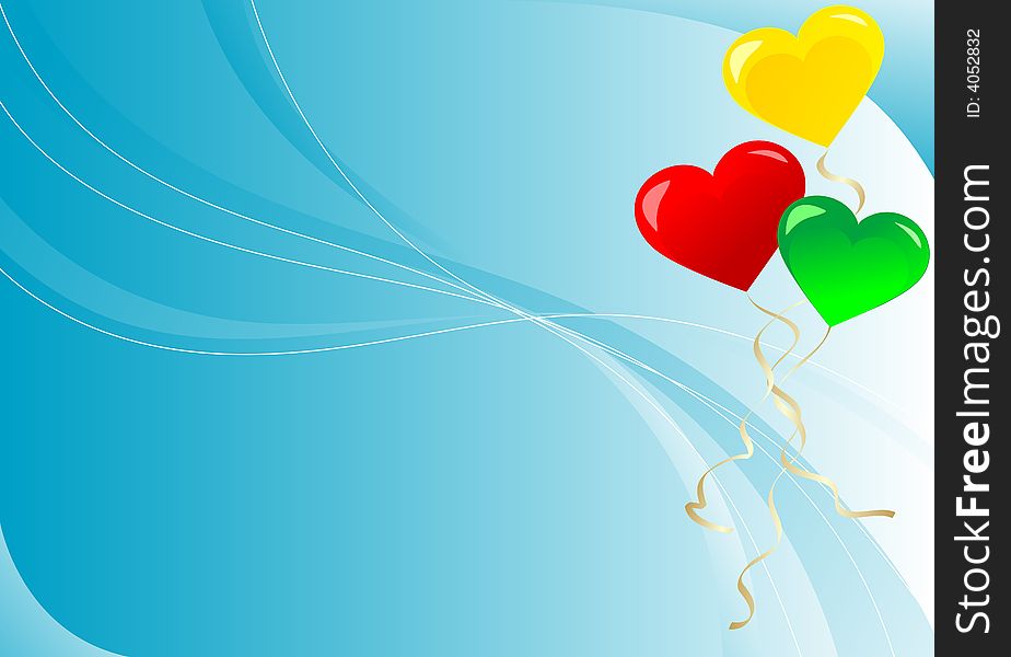 Abstract vector background with balloons. Abstract vector background with balloons