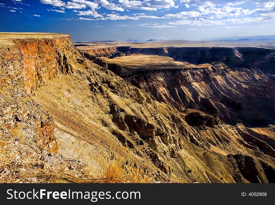 Landscape of fishriver canyon in namibia. Landscape of fishriver canyon in namibia
