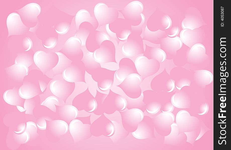 Glowing pink valentine seamless background. Glowing pink valentine seamless background