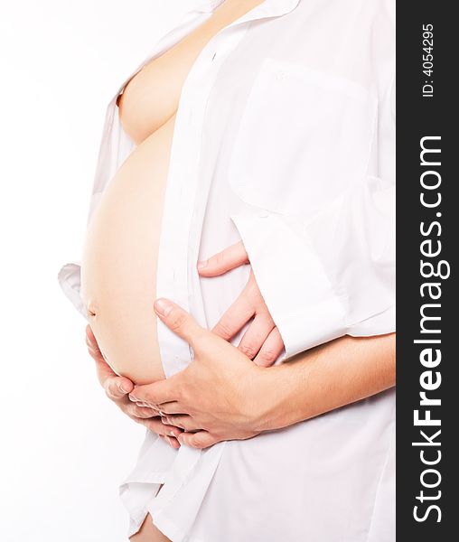Pregnant Woman Isolated