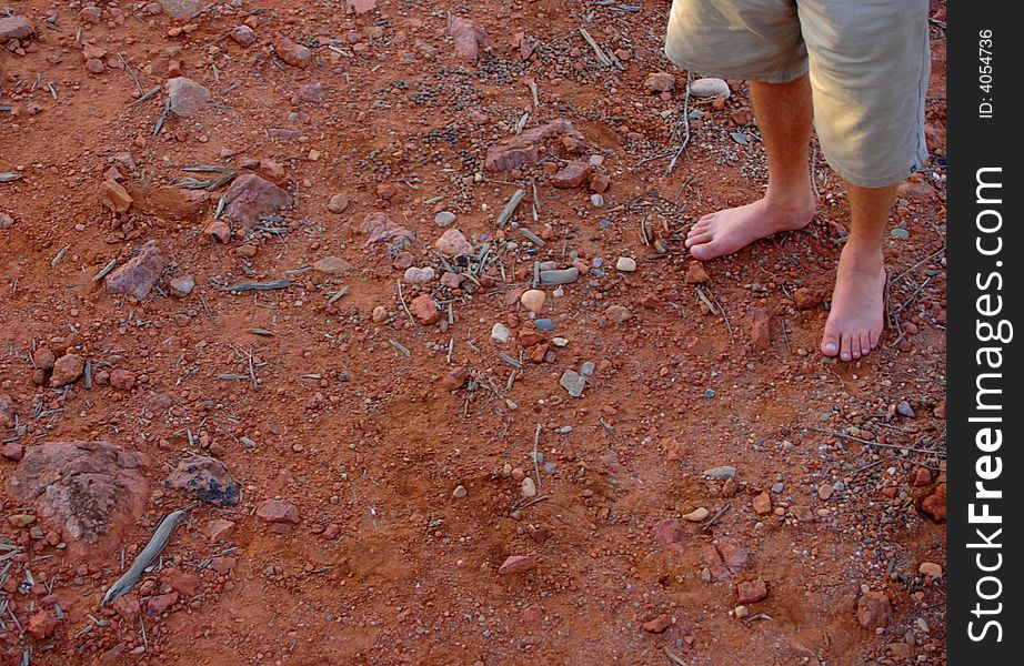 Photograph taken at Arkaroola (Flinders Ranges, Outback Australia) featuring the legs/feet of a guest. Photograph taken at Arkaroola (Flinders Ranges, Outback Australia) featuring the legs/feet of a guest.