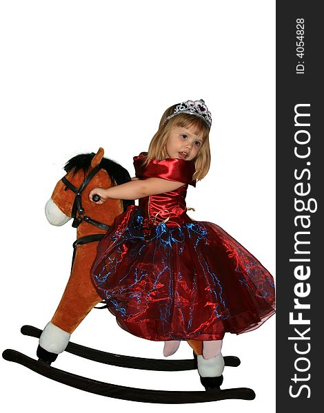 The Little Girl On A Toy Horse