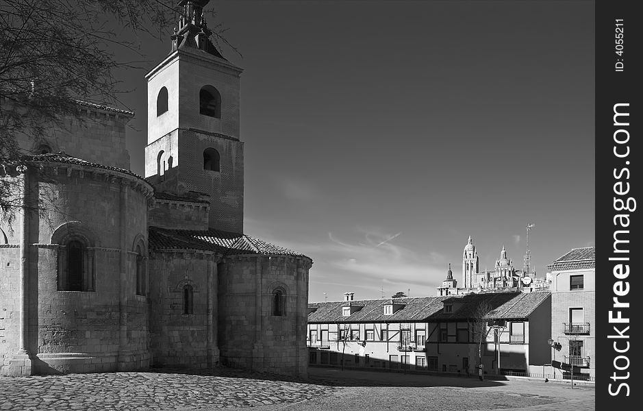 Two churches in Segovia, Spain. Two churches in Segovia, Spain