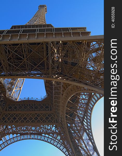 The Eiffel Tower from underneath