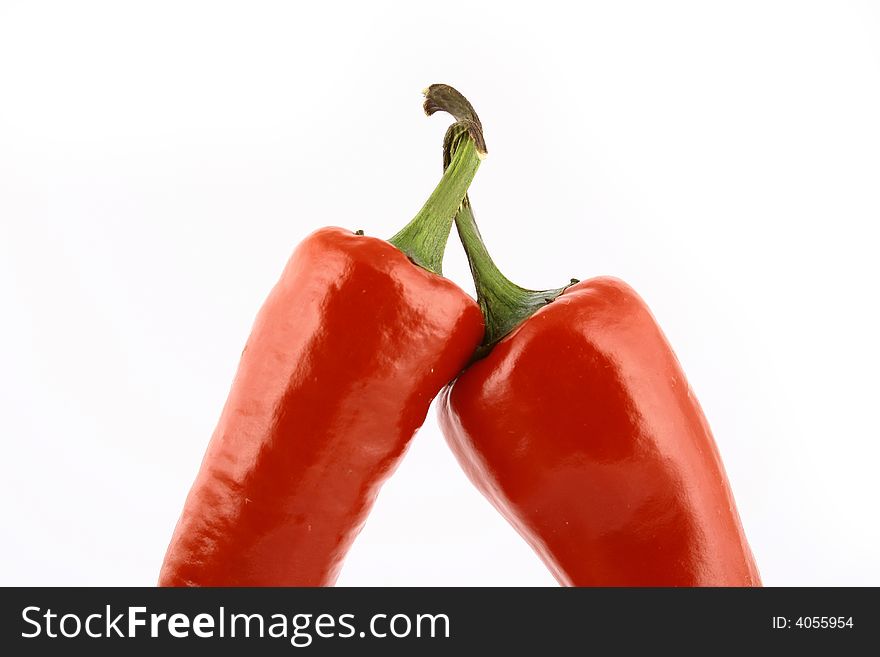Bunch of red hot chilli pepper tied by rope