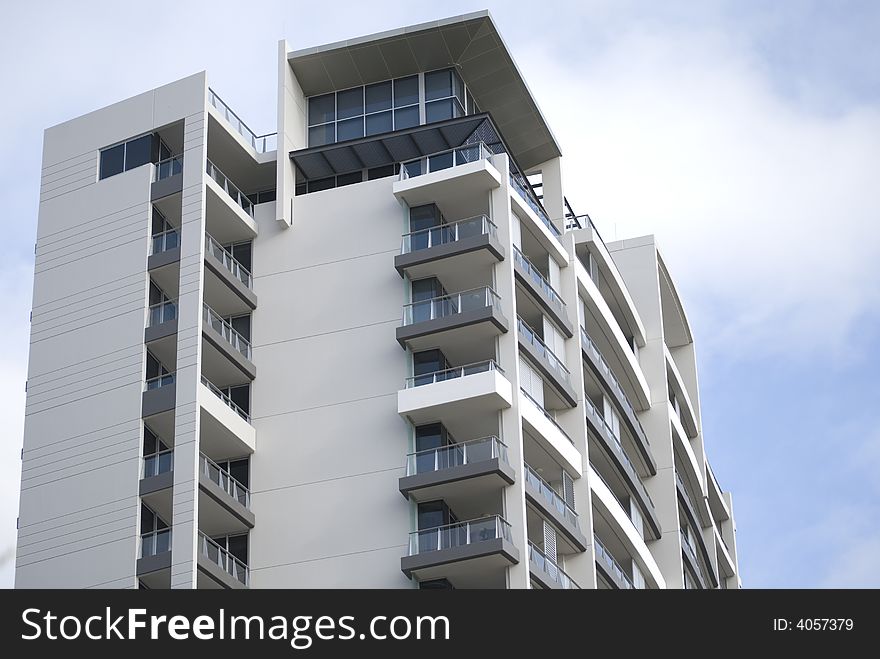 Shot of a high rise apartment building under construction in Perth, Western Australia