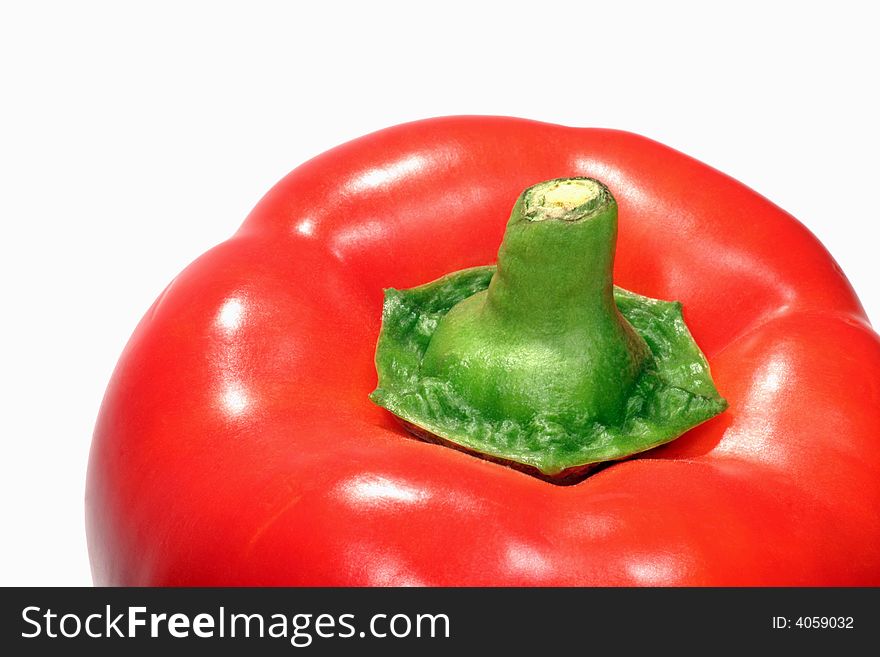 Closeup of a red bell-pepper. Closeup of a red bell-pepper