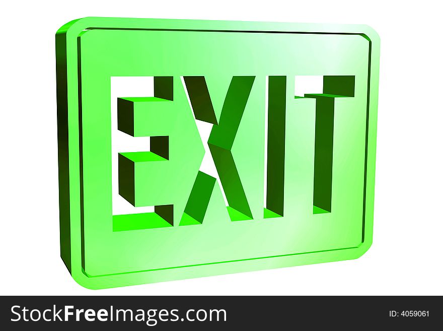 Exit sign with built in arrow unique