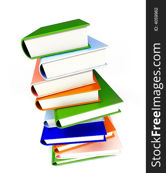Colored books on abstract background. Colored books on abstract background