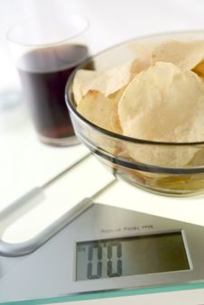 Diet Chips And Coke Royalty Free Stock Image Diet Chips And Coke Royalty Free Stock Image