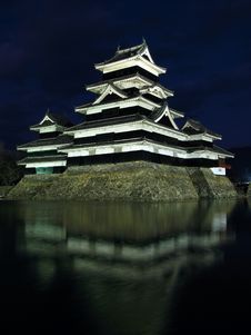 Matsumoto Castle 03, Night, Japan Stock Images
