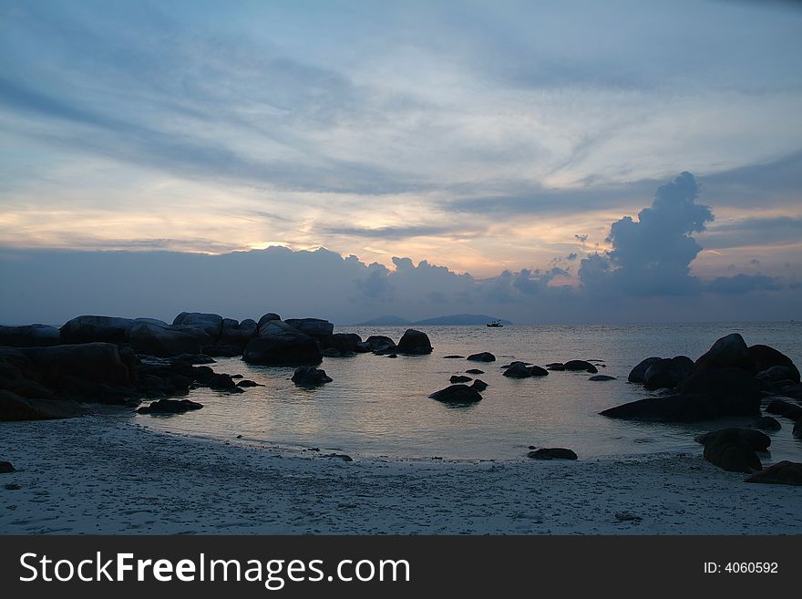 Peace sunset at Perhentian island