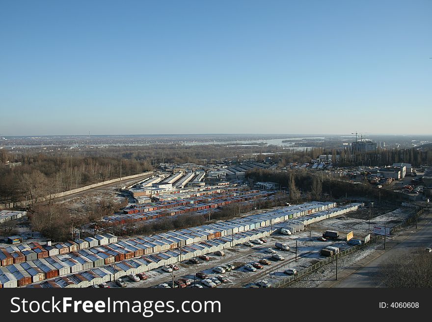 Urban aerial view of the city