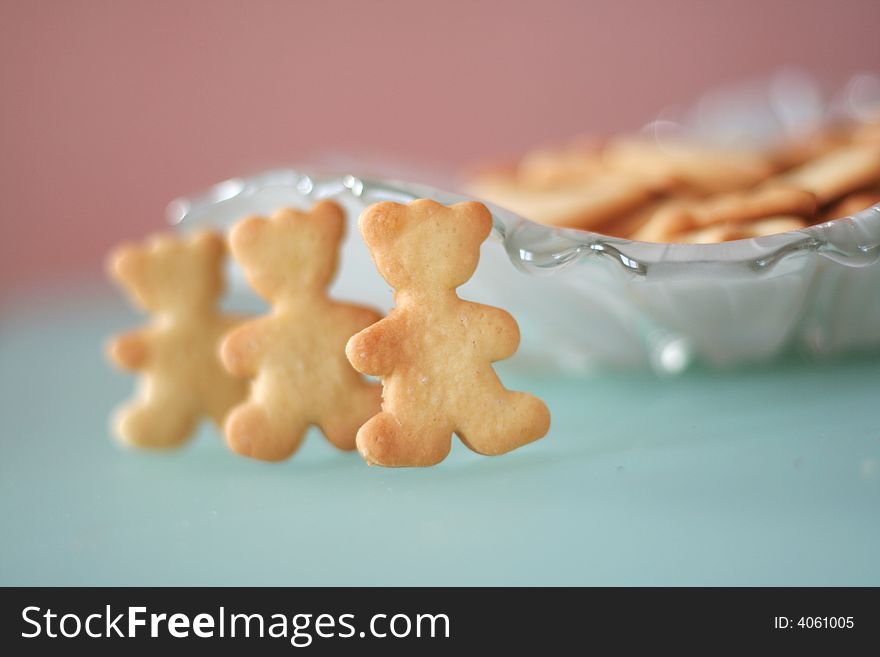 Cookies in the form of three bears. Cookies in the form of three bears