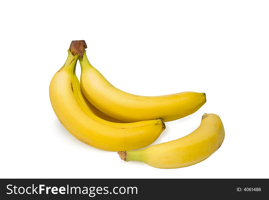 Bunch of bananas on white background. Bunch of bananas on white background