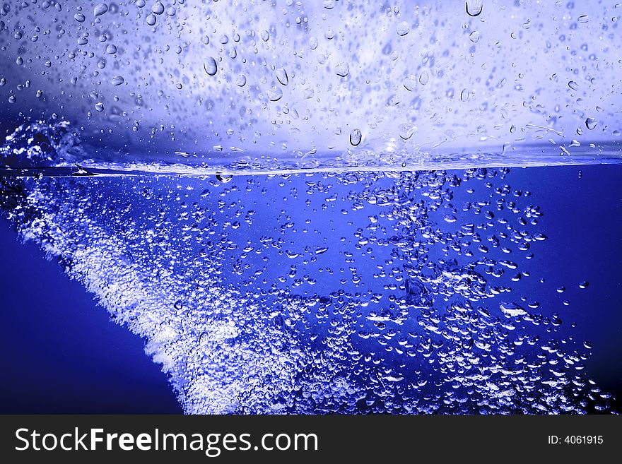 The abstract water splash background