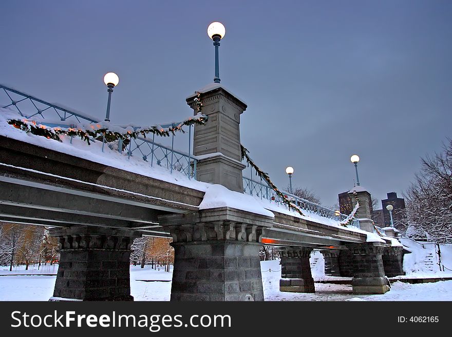 Snowy winter at Boston, Massachusetts, USA. Snowy winter at Boston, Massachusetts, USA