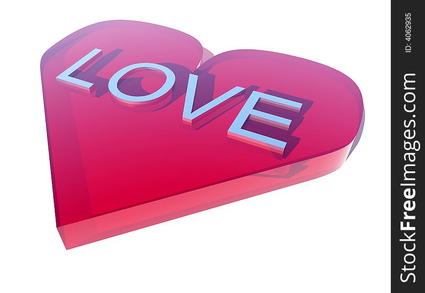 An image of a heart symbol, with the word love on it. It would be good for romantic concepts and Valentines day. An image of a heart symbol, with the word love on it. It would be good for romantic concepts and Valentines day.