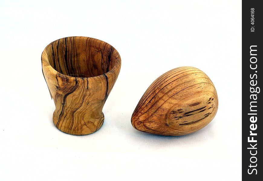 Decorative vase is made from tree. Decorative vase is made from tree