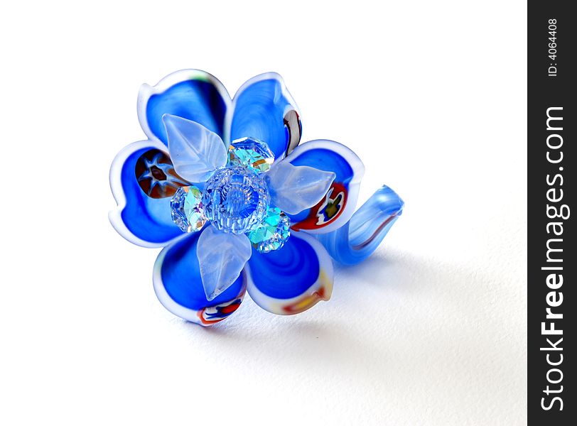 A blue cristal flower hand made