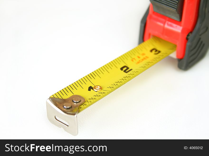 tape measure isolated on white background. tape measure isolated on white background