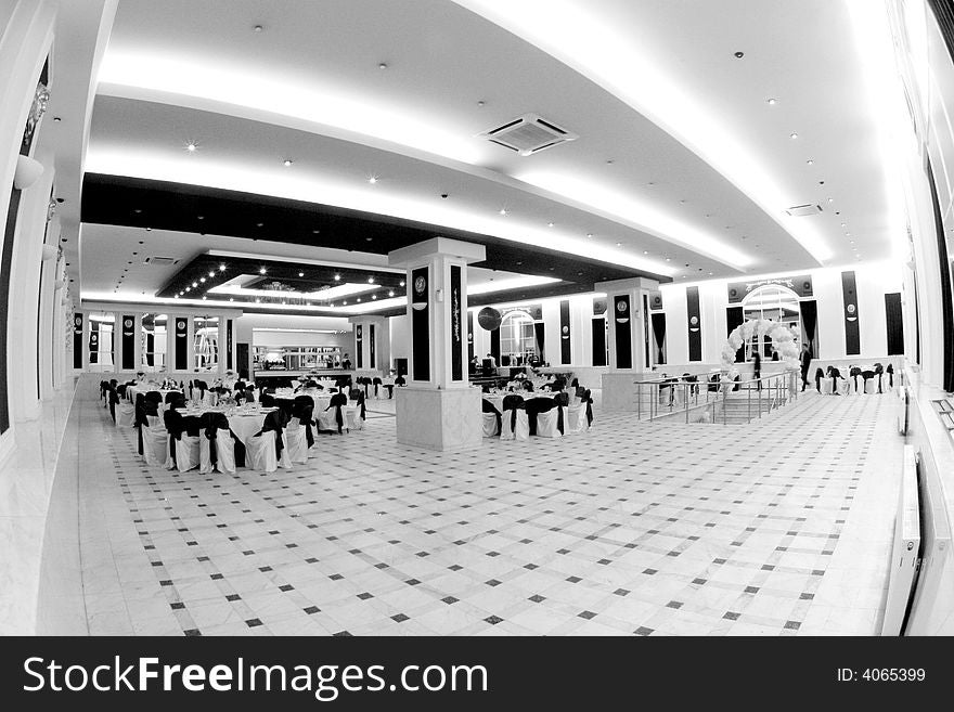 A grand ballroom for the wedding