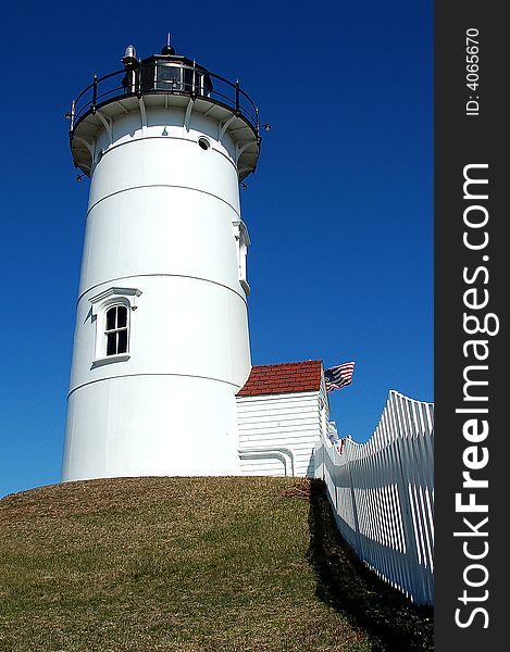 Nobksa Lighthouse on Cape Cod near Falmouth. Nobksa Lighthouse on Cape Cod near Falmouth