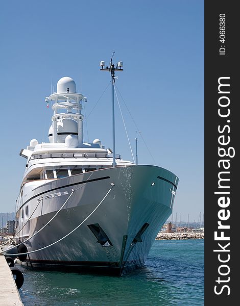 60 million dollar Yacht  Italy on a shiny day