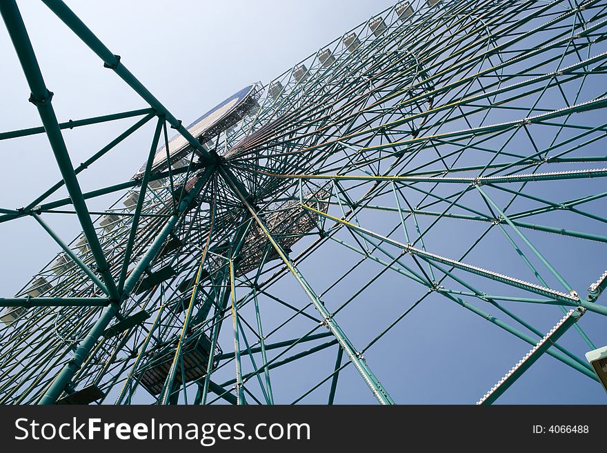 Amusement Park: Ferris Wheel, wide angle shot