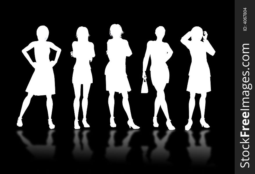 Businesswomen Silhouettes