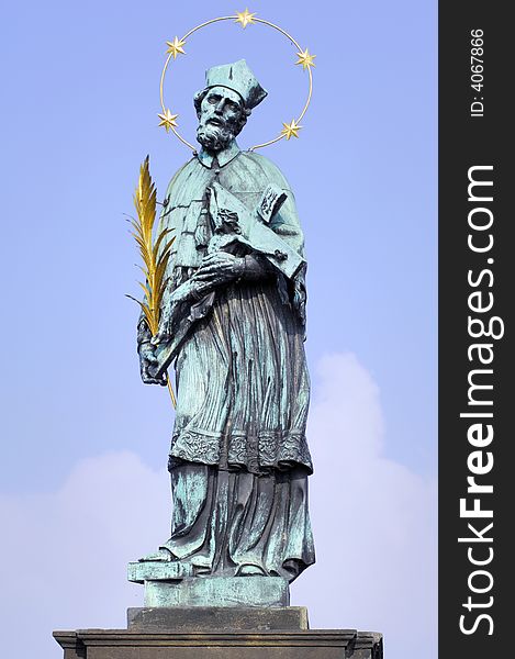 Czech Republic, Prague: statues on st Charles bridge