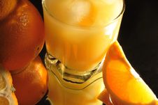 Orange Juice And Orange Stock Photography