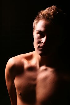 Profile Of A Young Muscular Man Stock Photo Profile Of A Young Muscular Man Stock Photo