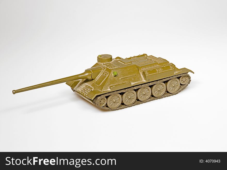 Old soviet tank model toy