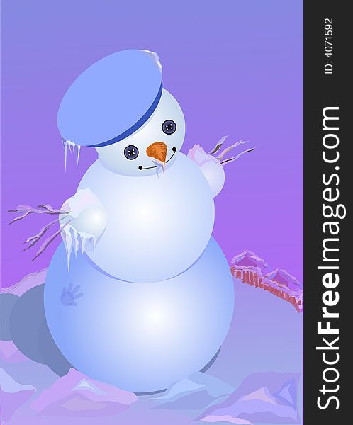 Illustration of a snow man