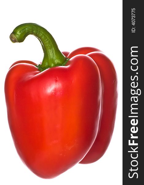 Fresh red pepper on white background. Fresh red pepper on white background