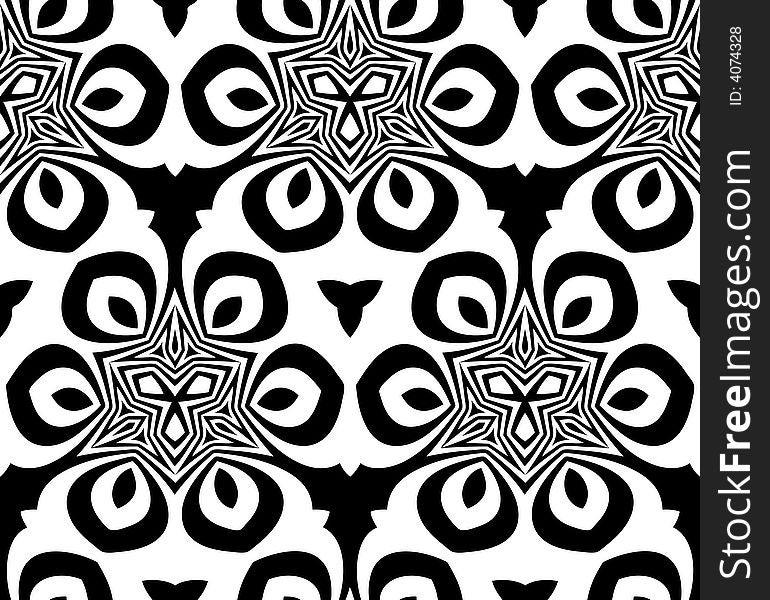 Abstract seamless black-and-white pattern - graphic illustration. Abstract seamless black-and-white pattern - graphic illustration