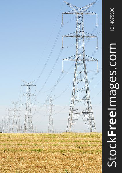 Transformer standing tall in countryside. Transformer standing tall in countryside