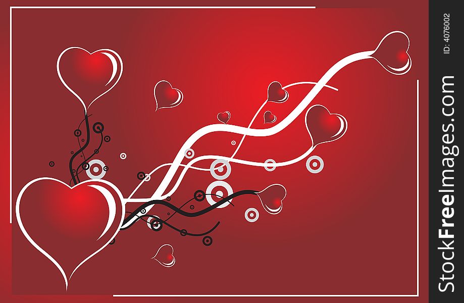 Futuristic modern valentine background with curve shapes. Futuristic modern valentine background with curve shapes