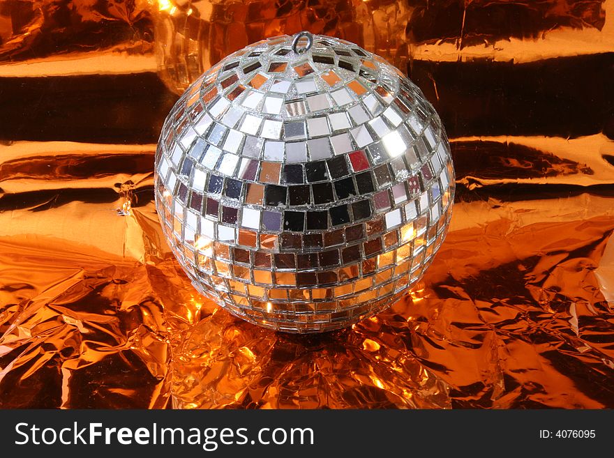 A mirror ball isolated on a background