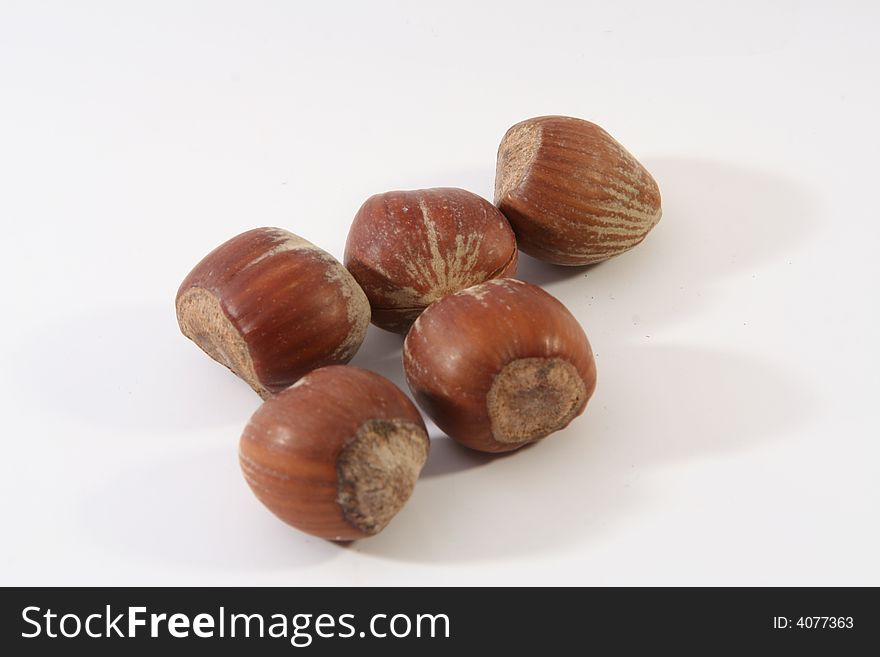 Nuts isolated on a white background