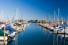 Between Moored Boats Royalty Free Stock Photography Between Moored Boats Royalty Free Stock Photography